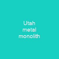 Utah metal monolith