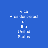 Vice President-elect of the United States