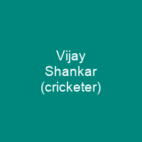 Vijay Shankar (cricketer)