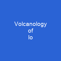 Volcanology of Io