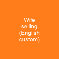 Wife selling (English custom)