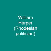 William Harper (Rhodesian politician)