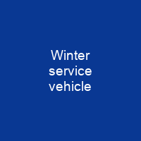 Winter service vehicle
