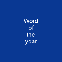 Word of the year