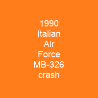 1990 Italian Air Force MB-326 crash