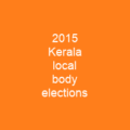 2015 Kerala local body elections
