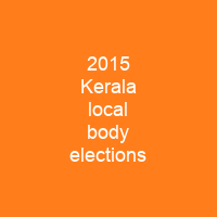 2015 Kerala local body elections