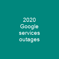 2020 Google services outages