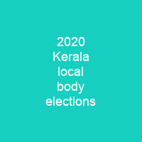 2020 Kerala local body elections