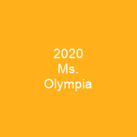 2020 Ms. Olympia