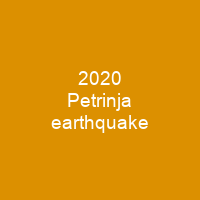 2020 Petrinja earthquake