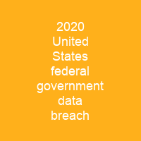 2020 United States federal government data breach