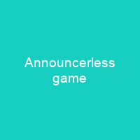 Announcerless game