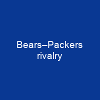Bears–Packers rivalry