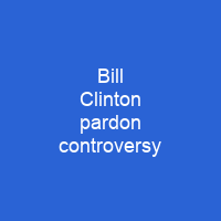Bill Clinton pardon controversy