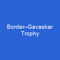 Border–Gavaskar Trophy