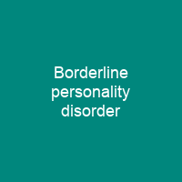 Borderline personality disorder