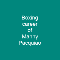 Boxing career of Manny Pacquiao