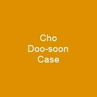 Cho Doo-soon Case