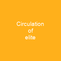 Circulation of elite
