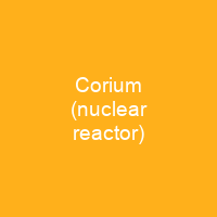 Corium (nuclear reactor)
