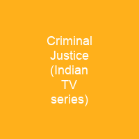 Criminal Justice (Indian TV series)