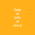Date of birth of Jesus