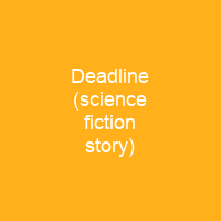 Deadline (science fiction story)