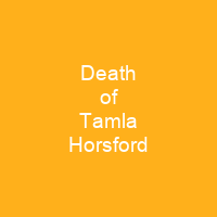 Death of Tamla Horsford