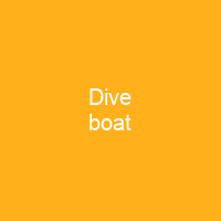 Dive boat