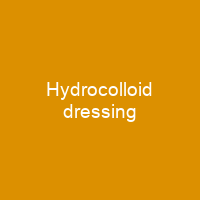 Hydrocolloid dressing