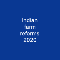 Indian farm reforms 2020