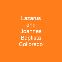 Lazarus and Joannes Baptista Colloredo