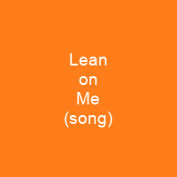 Lean on Me (song)