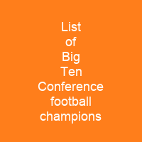 List of Big Ten Conference football champions