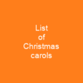 List of Christmas carols