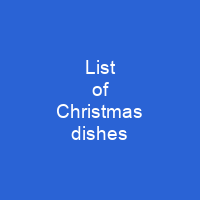List of Christmas dishes