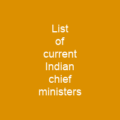 List of current Indian chief ministers