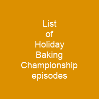 List of Holiday Baking Championship episodes