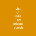 List of India Test cricket records