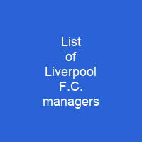List of Liverpool F.C. managers