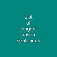 List of longest prison sentences