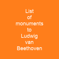 List of monuments to Ludwig van Beethoven