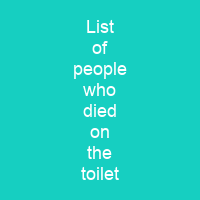 List of people who died on the toilet