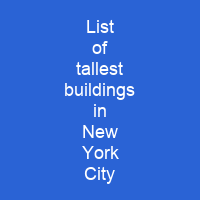 List of tallest buildings in New York City
