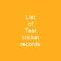 List of Test cricket records