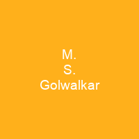 M. S. Golwalkar
