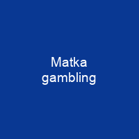 Matka gambling