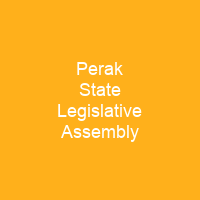 Perak State Legislative Assembly