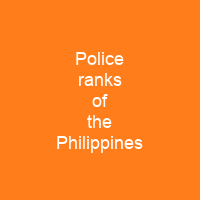 Police ranks of the Philippines